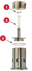 (1) PRESSURE RELIEF VALVE- E RING SHAE C-10105